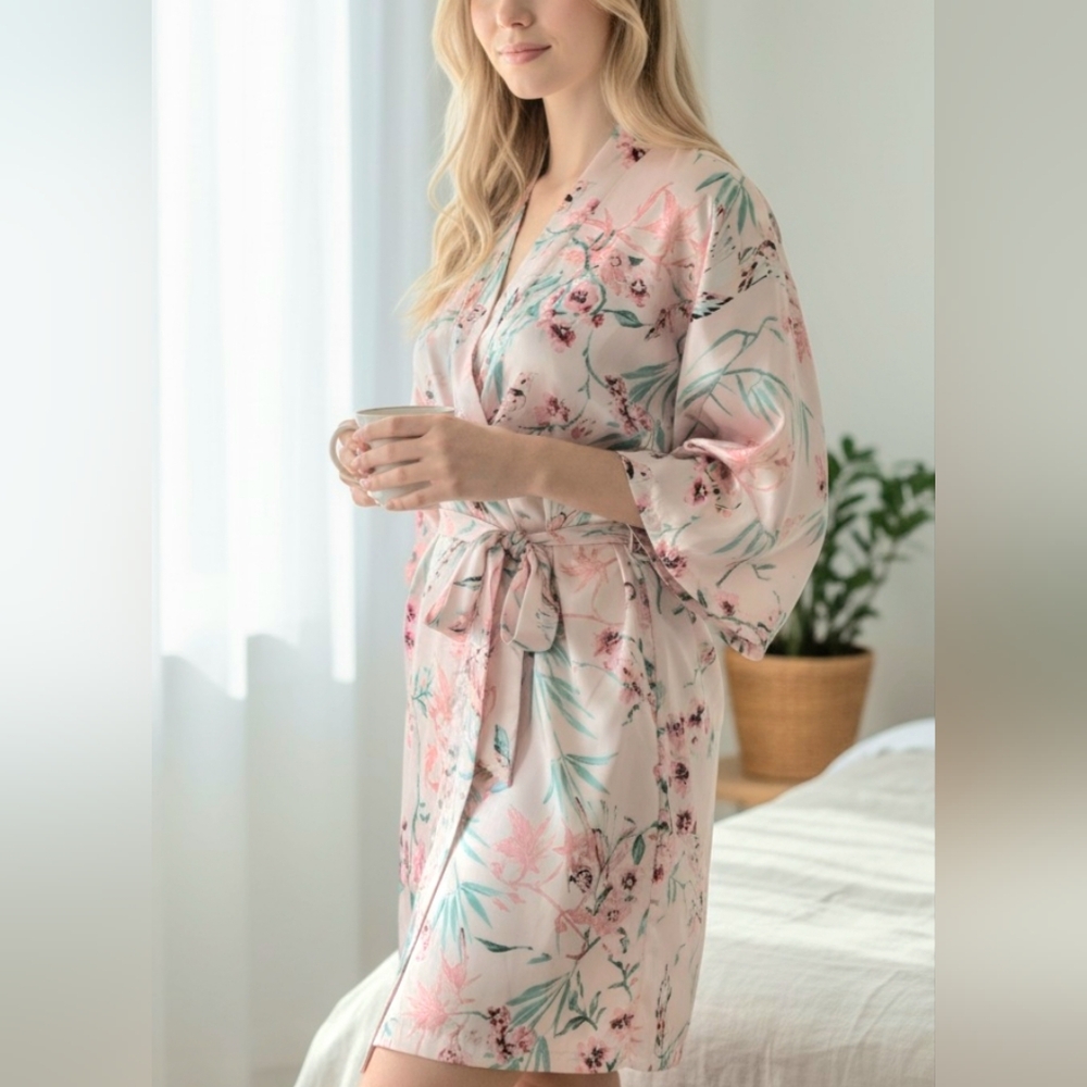 Apt. 9 Soft Pink Floral Women's Robe